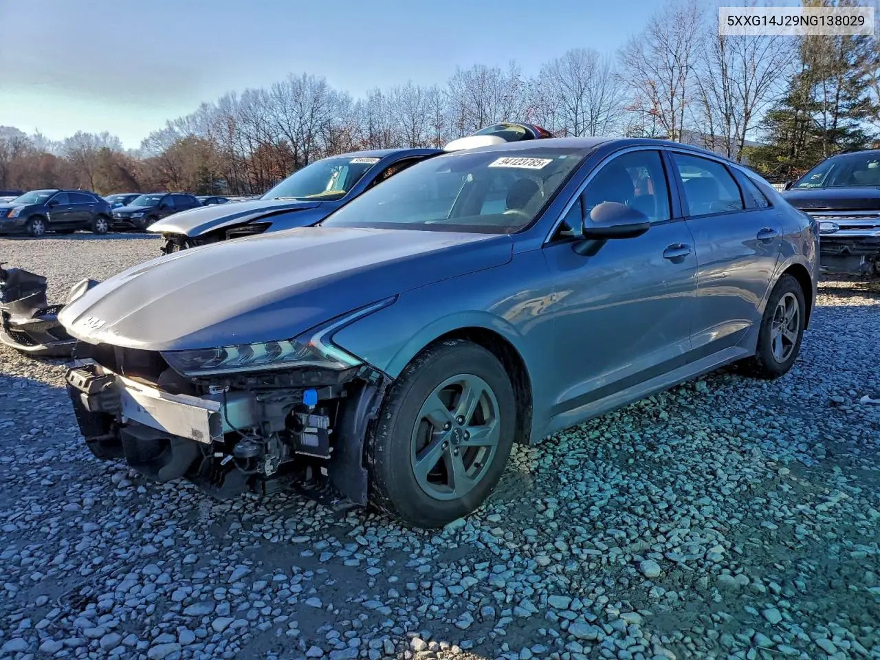 5XXG14J29NG138029 2022 Kia K5 Lxs