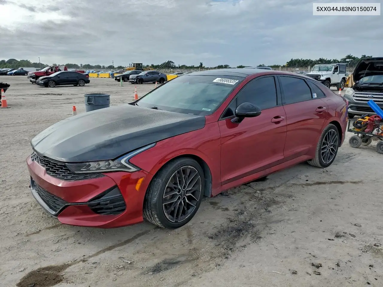 5XXG44J83NG150074 2022 Kia K5 Gt
