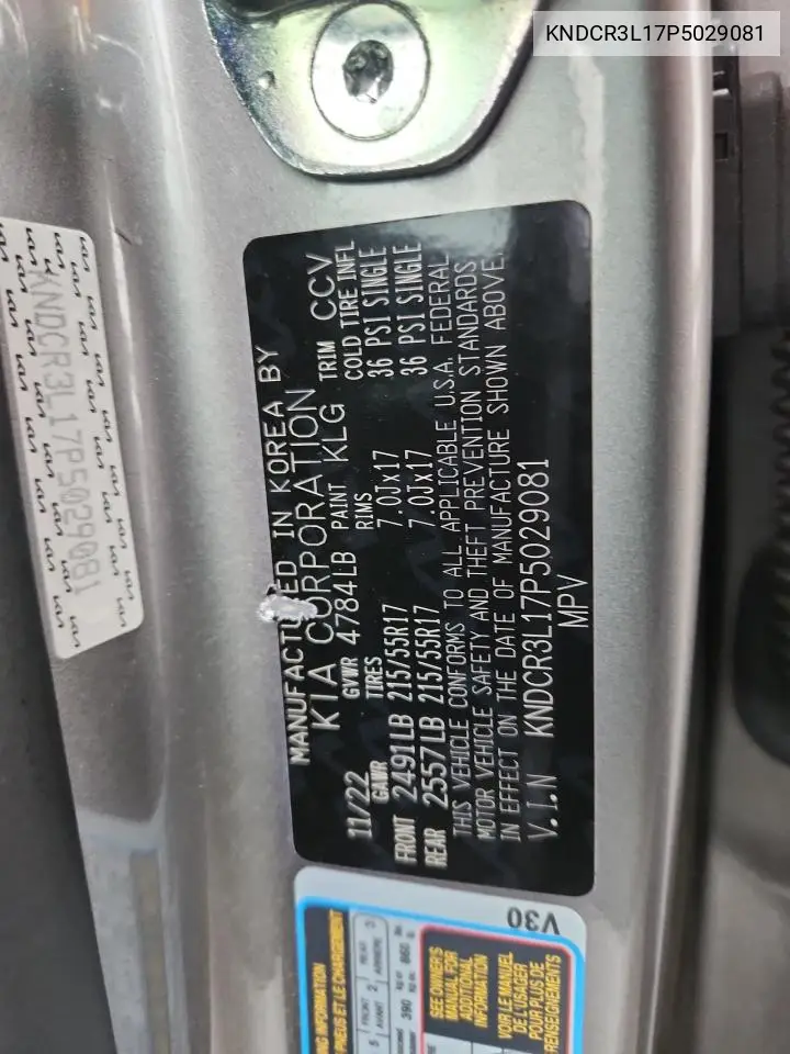 KNDCR3L17P5029081 2023 Kia Niro Wind
