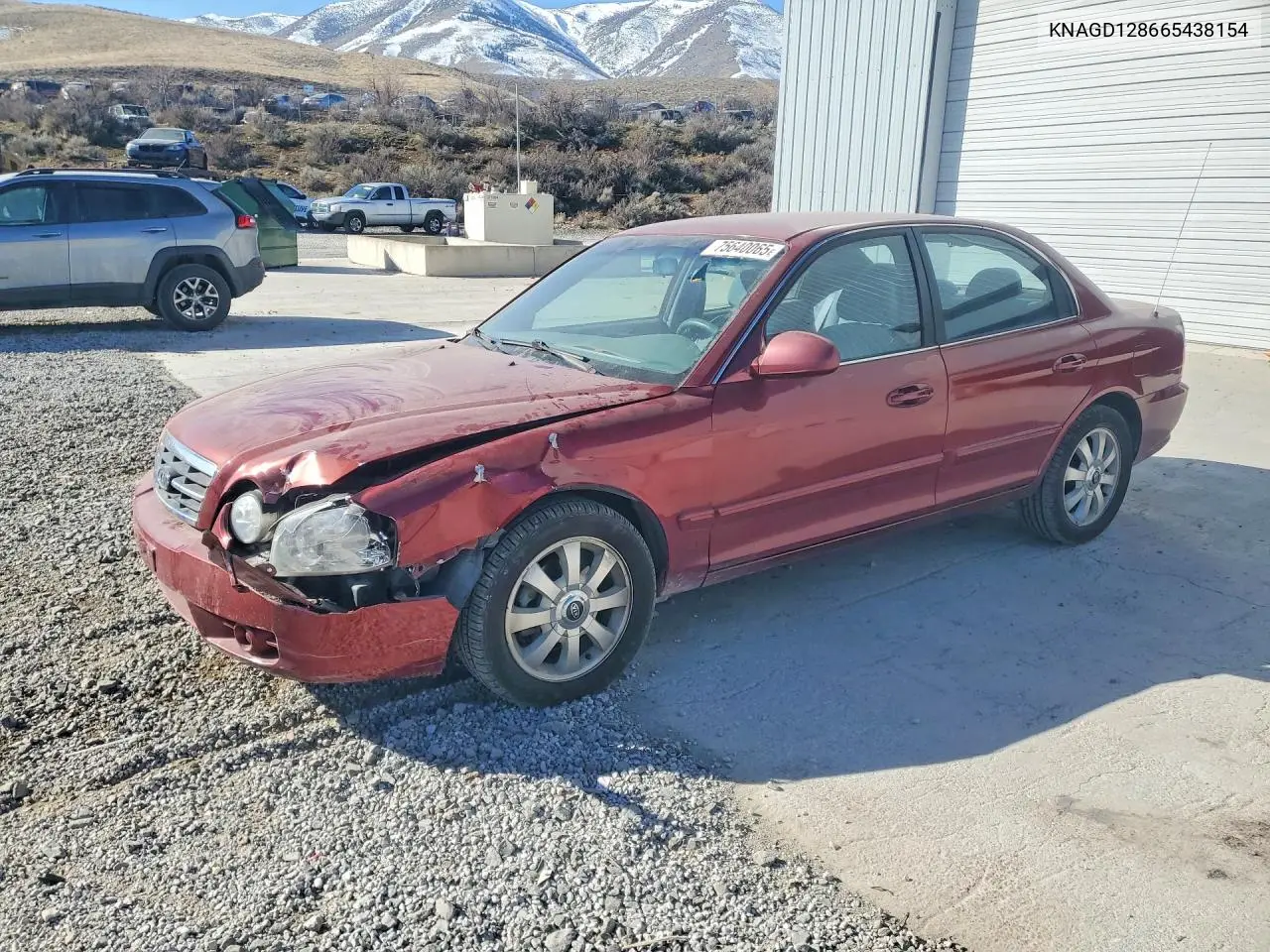 2006 Kia Optima Lx VIN: KNAGD128665438154 Lot: 75640065