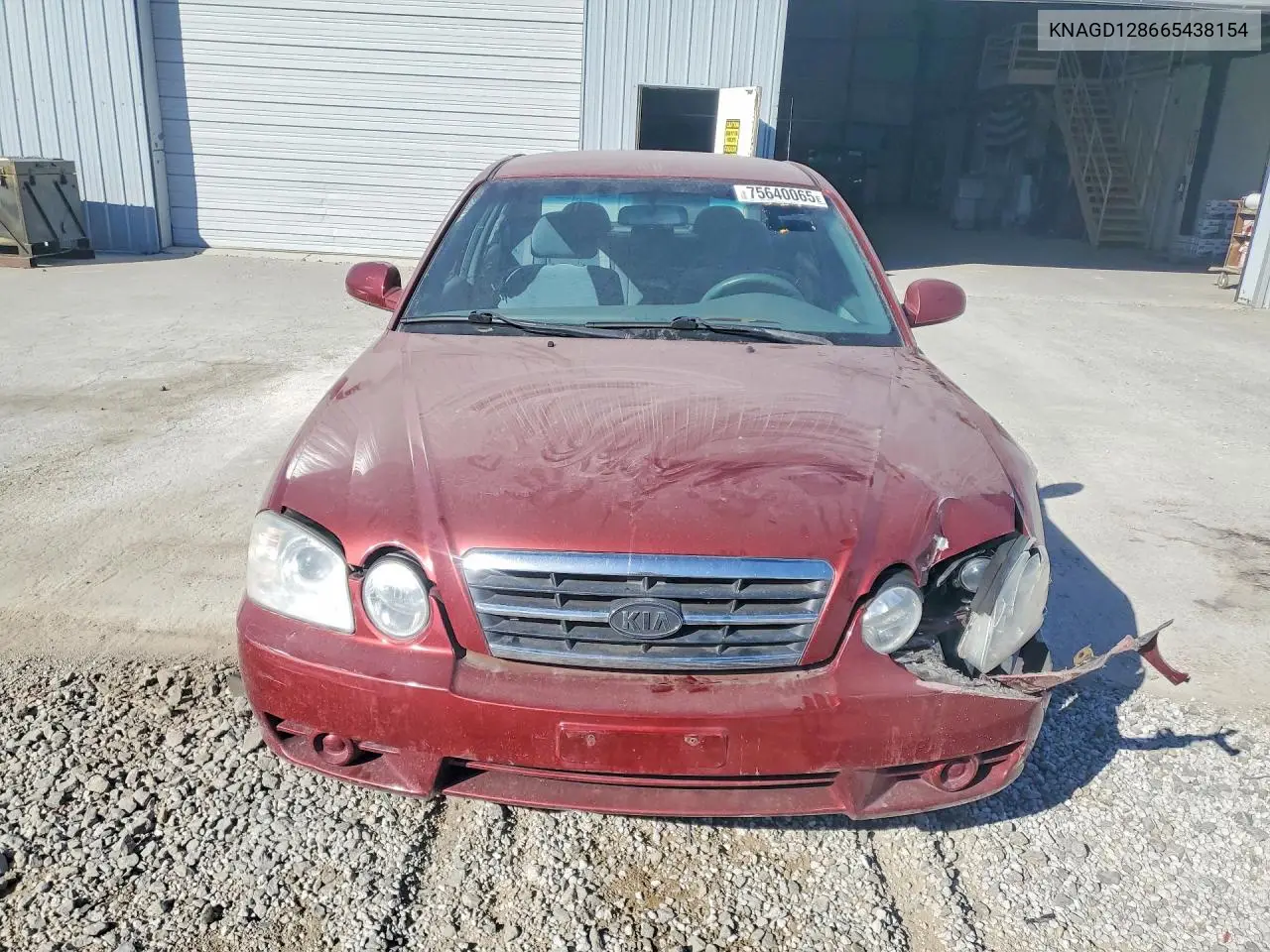 2006 Kia Optima Lx VIN: KNAGD128665438154 Lot: 75640065