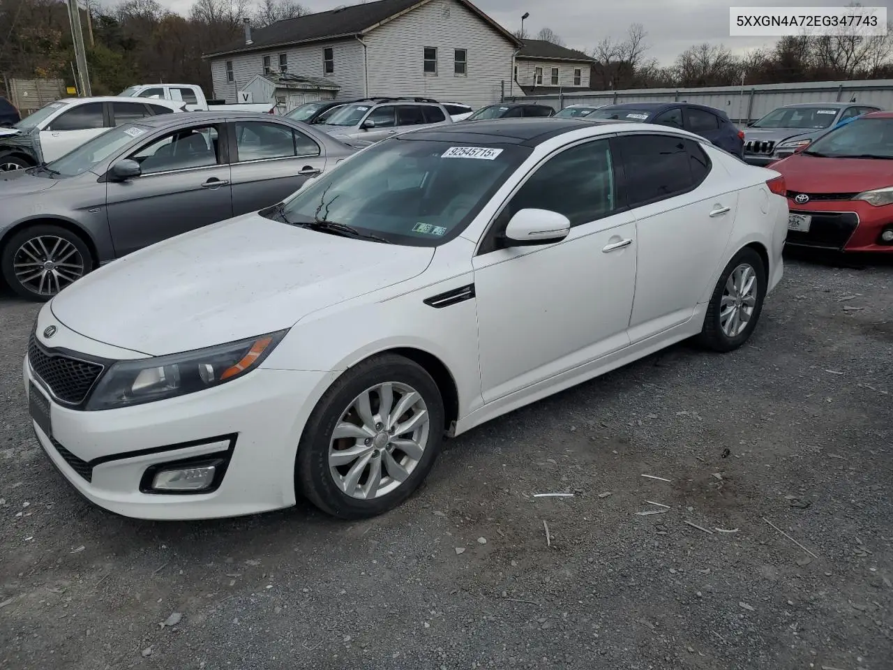 5XXGN4A72EG347743 2014 Kia Optima Ex
