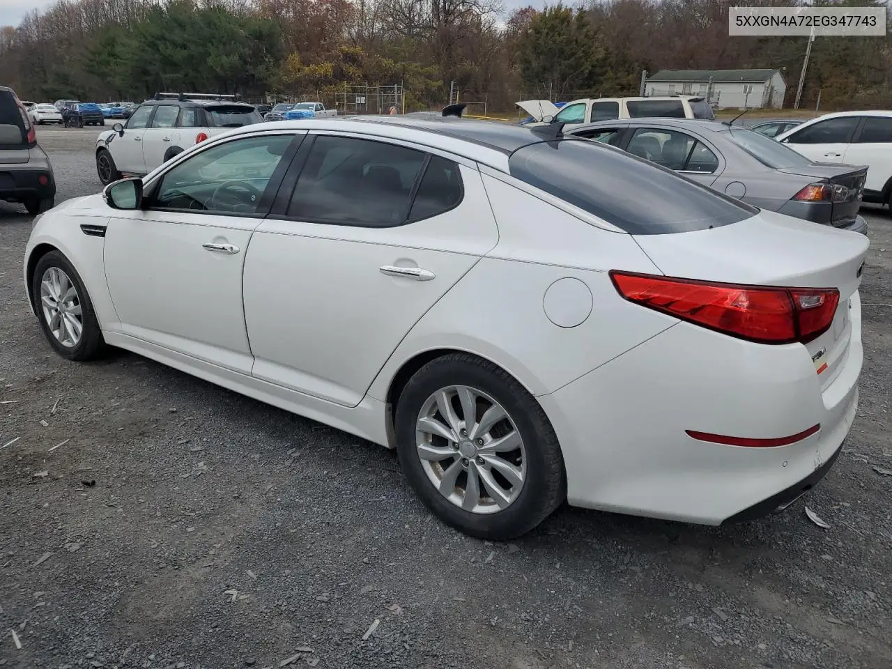 5XXGN4A72EG347743 2014 Kia Optima Ex