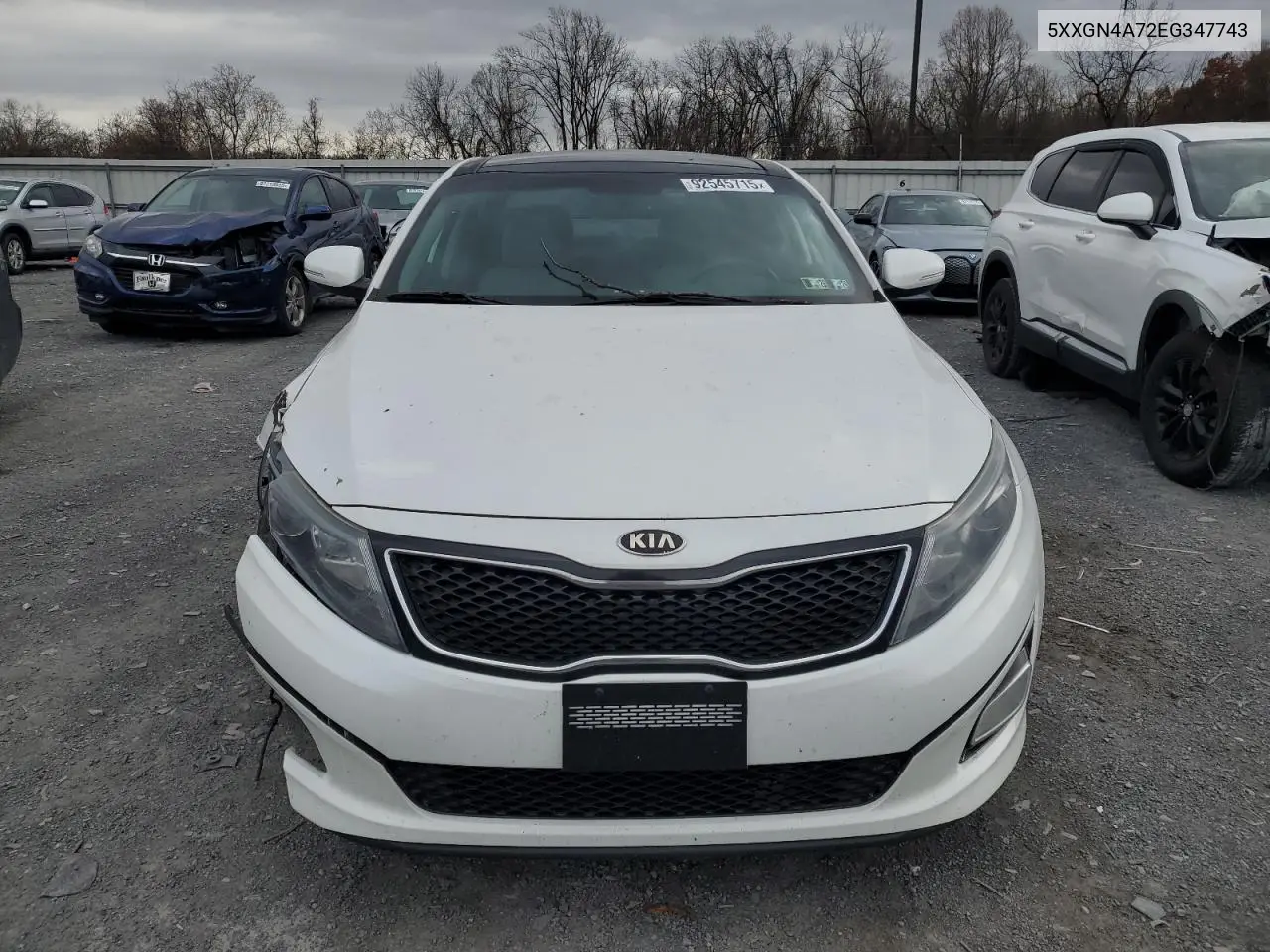 5XXGN4A72EG347743 2014 Kia Optima Ex