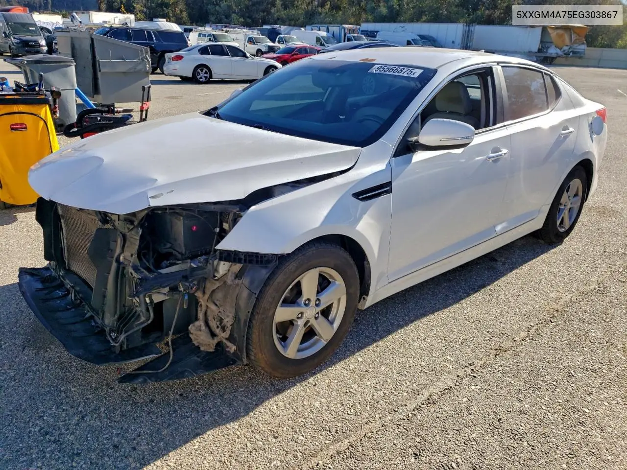5XXGM4A75EG303867 2014 Kia Optima Lx