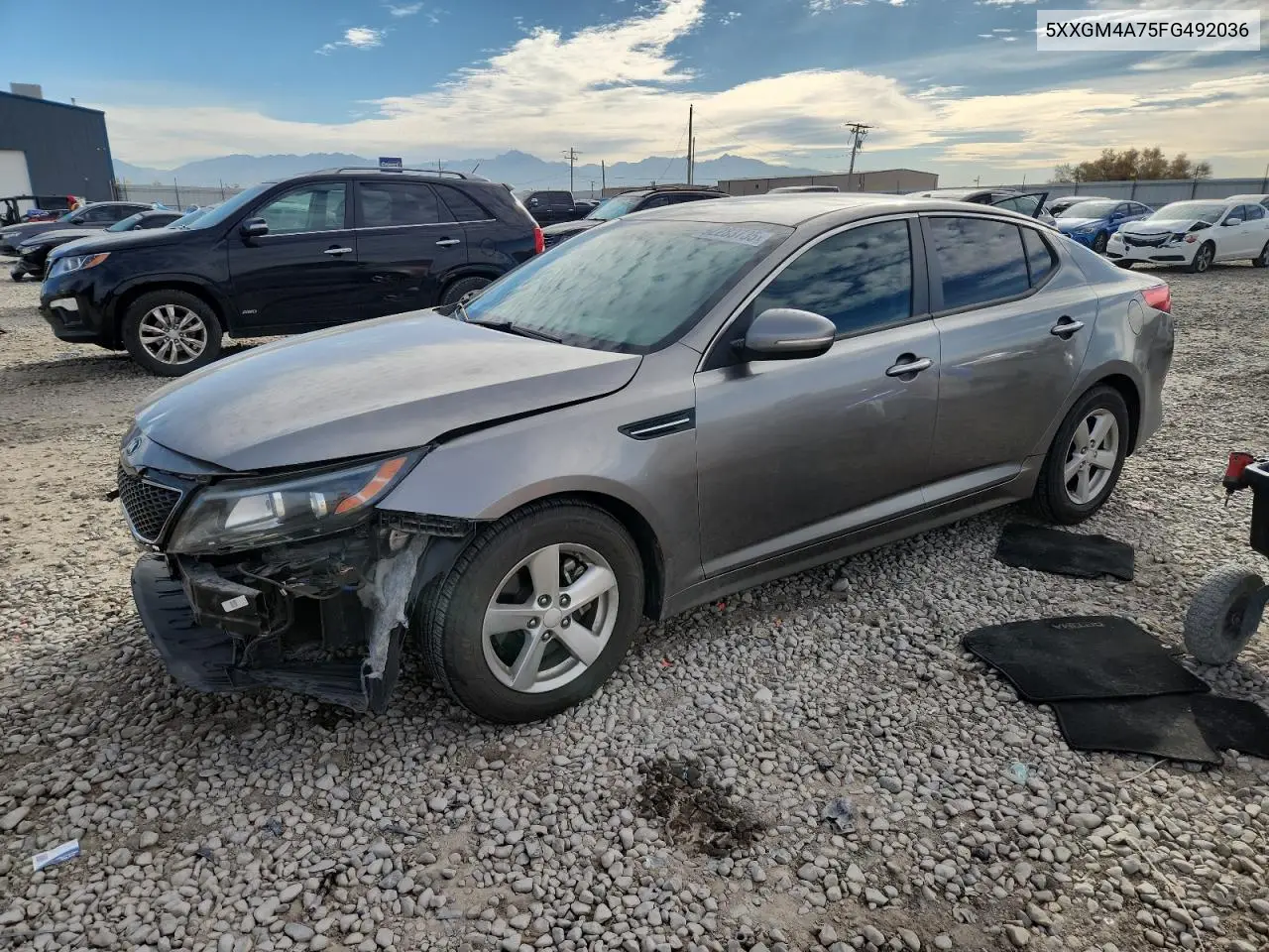 5XXGM4A75FG492036 2015 Kia Optima Lx