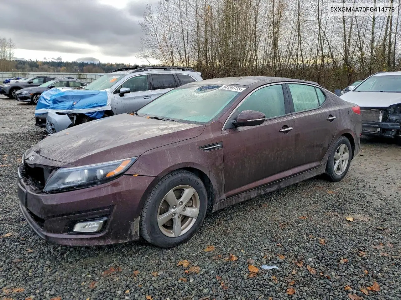 5XXGM4A70FG414778 2015 Kia Optima Lx
