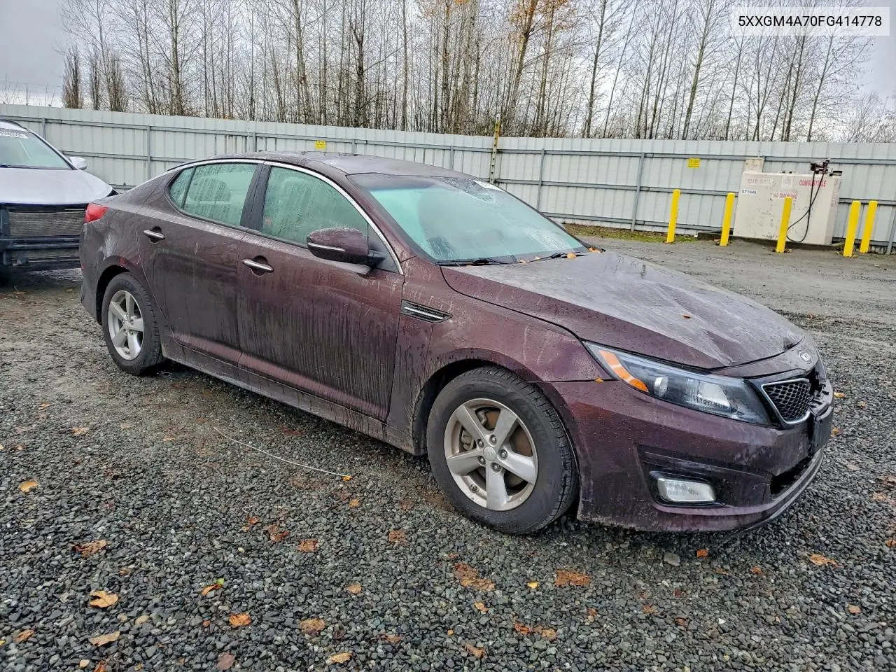 5XXGM4A70FG414778 2015 Kia Optima Lx