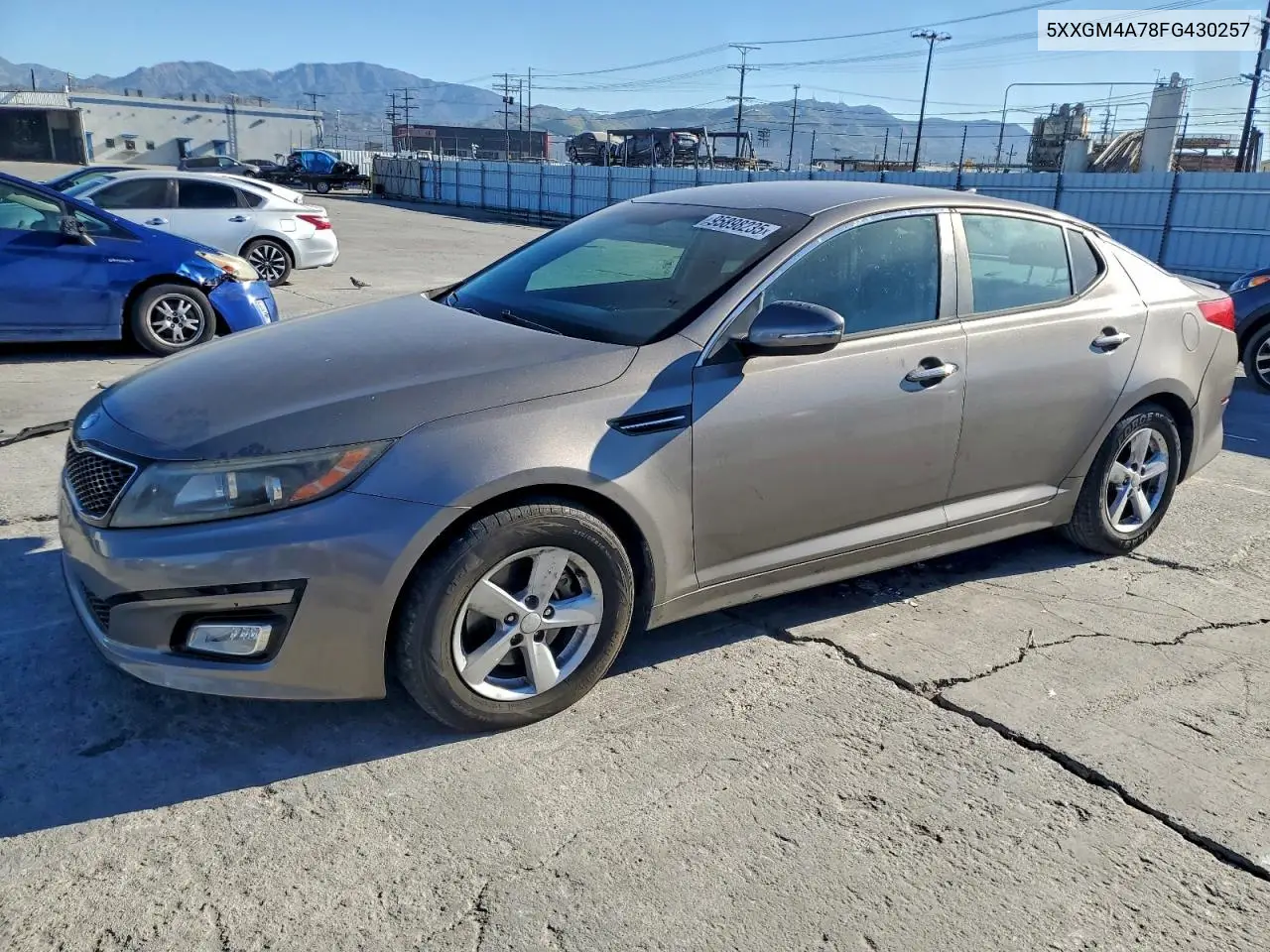 5XXGM4A78FG430257 2015 Kia Optima Lx