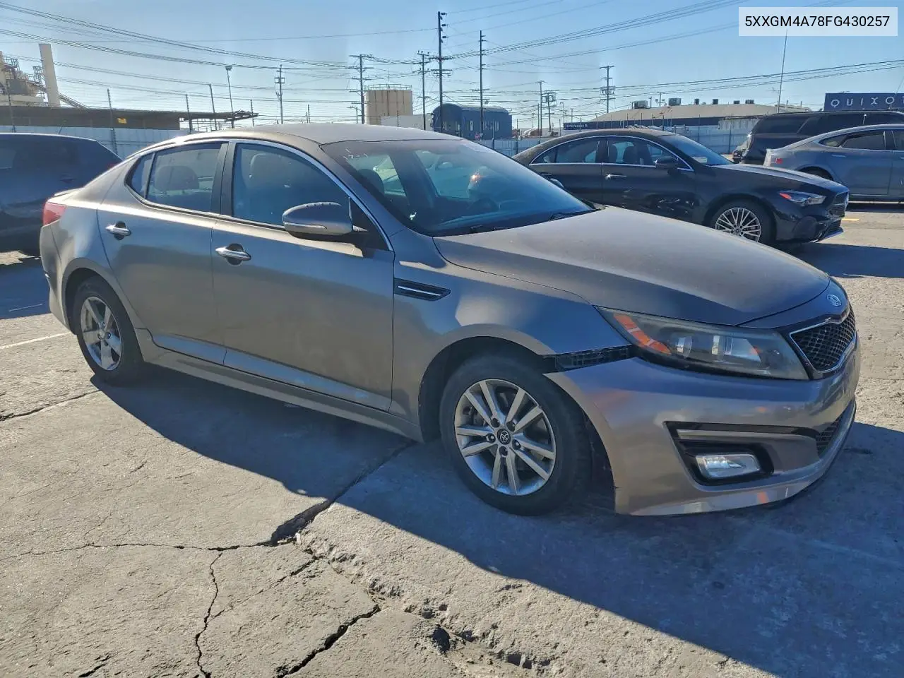 5XXGM4A78FG430257 2015 Kia Optima Lx