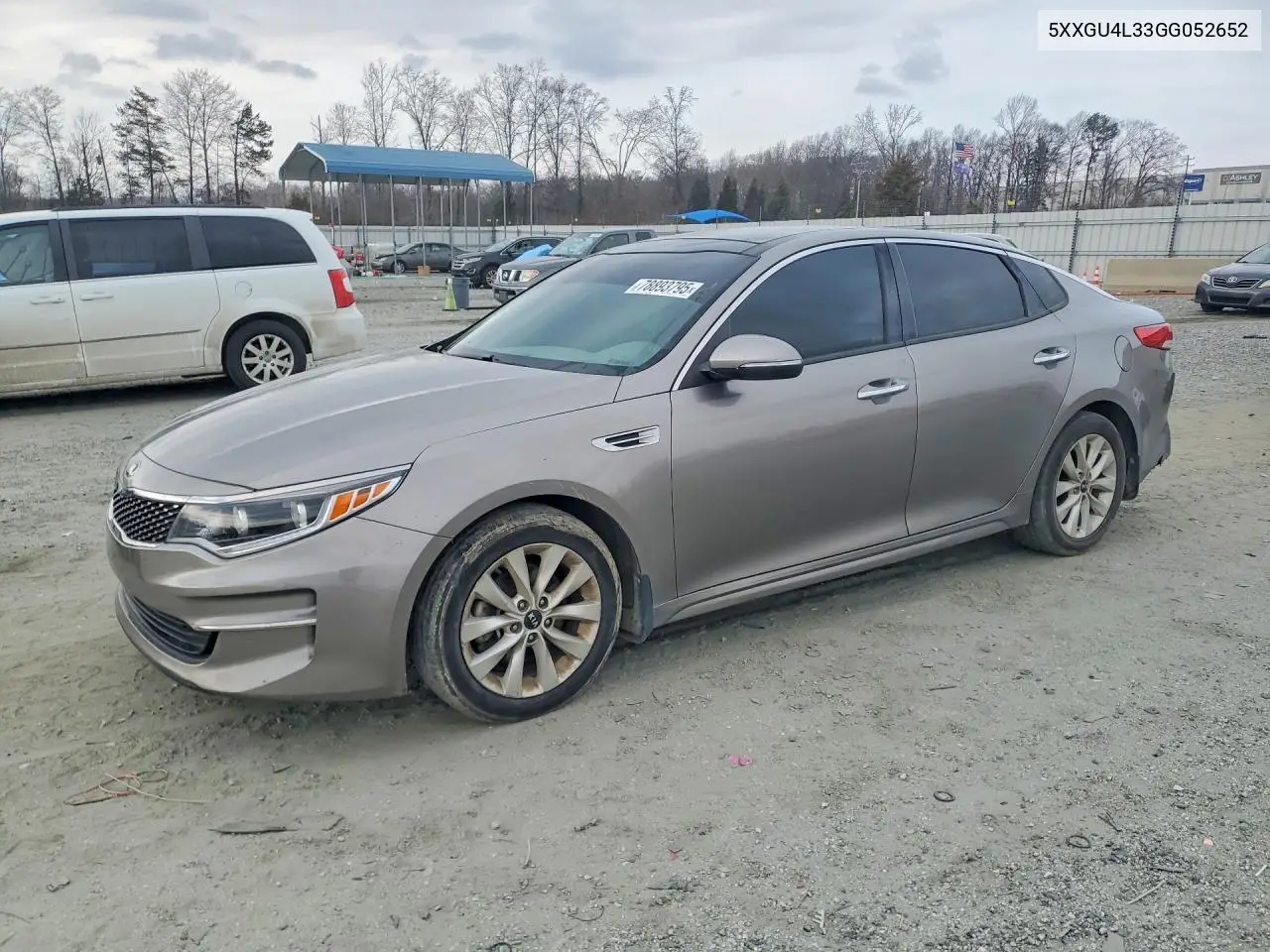 5XXGU4L33GG052652 2016 Kia Optima Ex