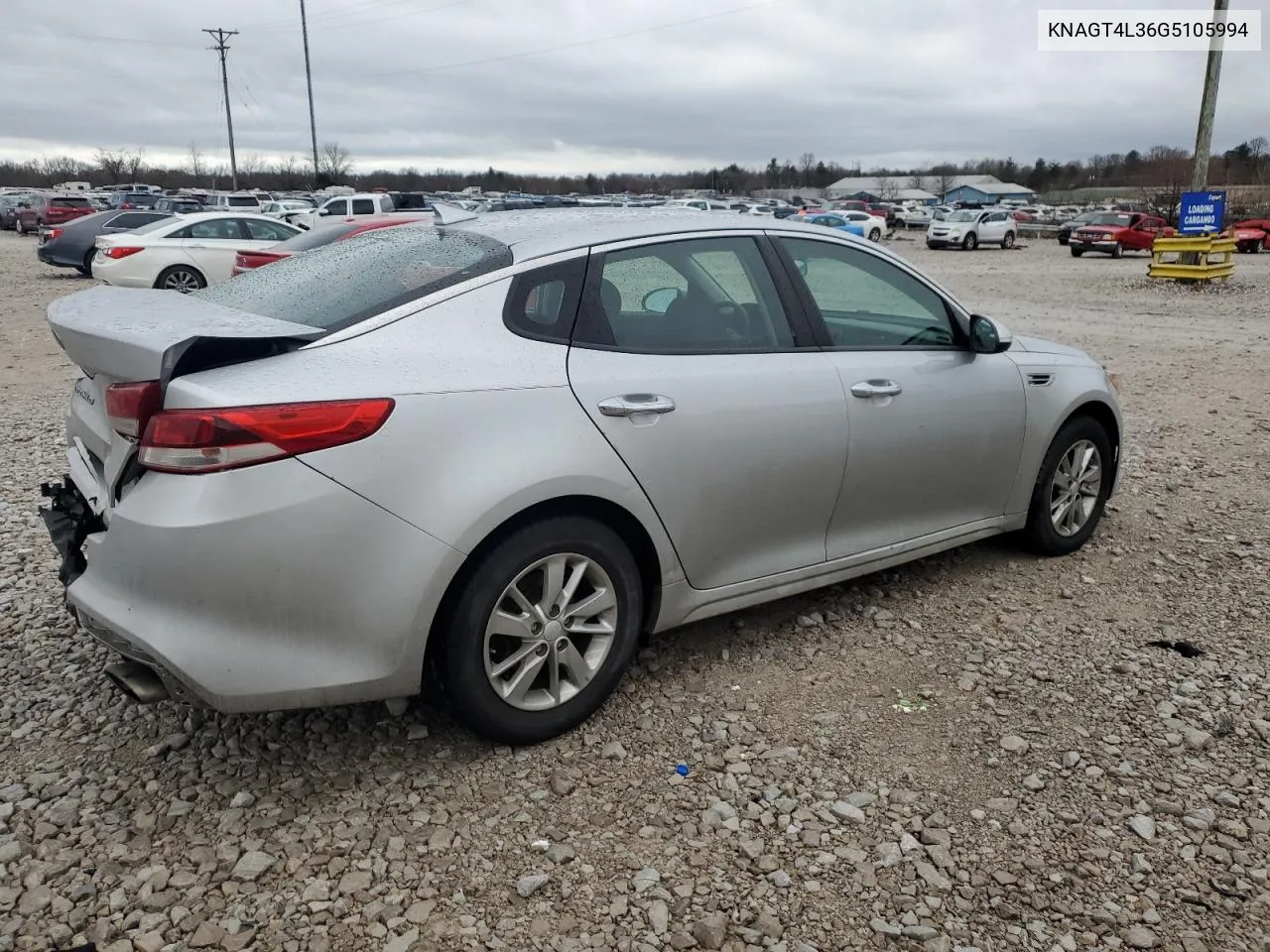 KNAGT4L36G5105994 2016 Kia Optima Lx