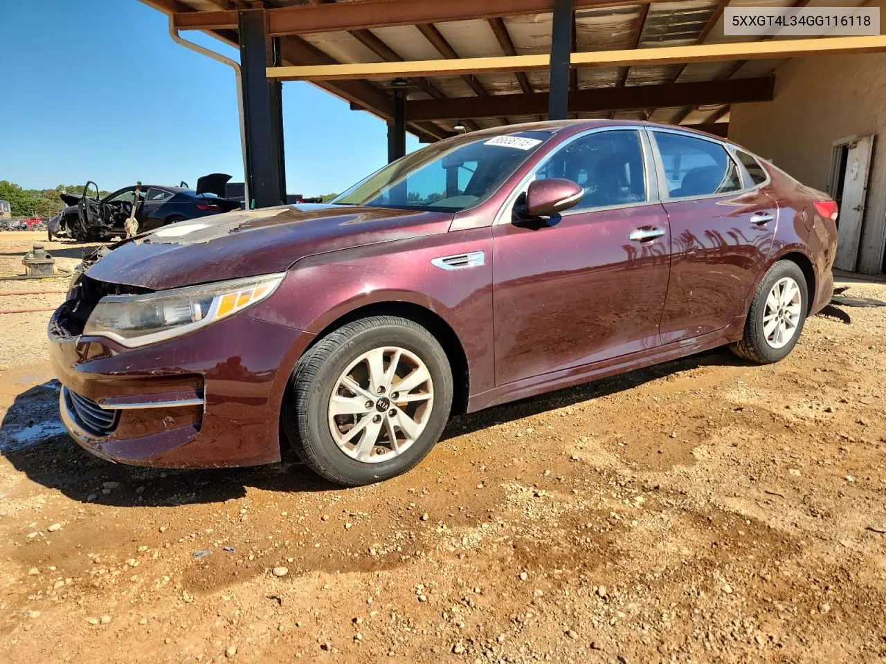 5XXGT4L34GG116118 2016 Kia Optima Lx