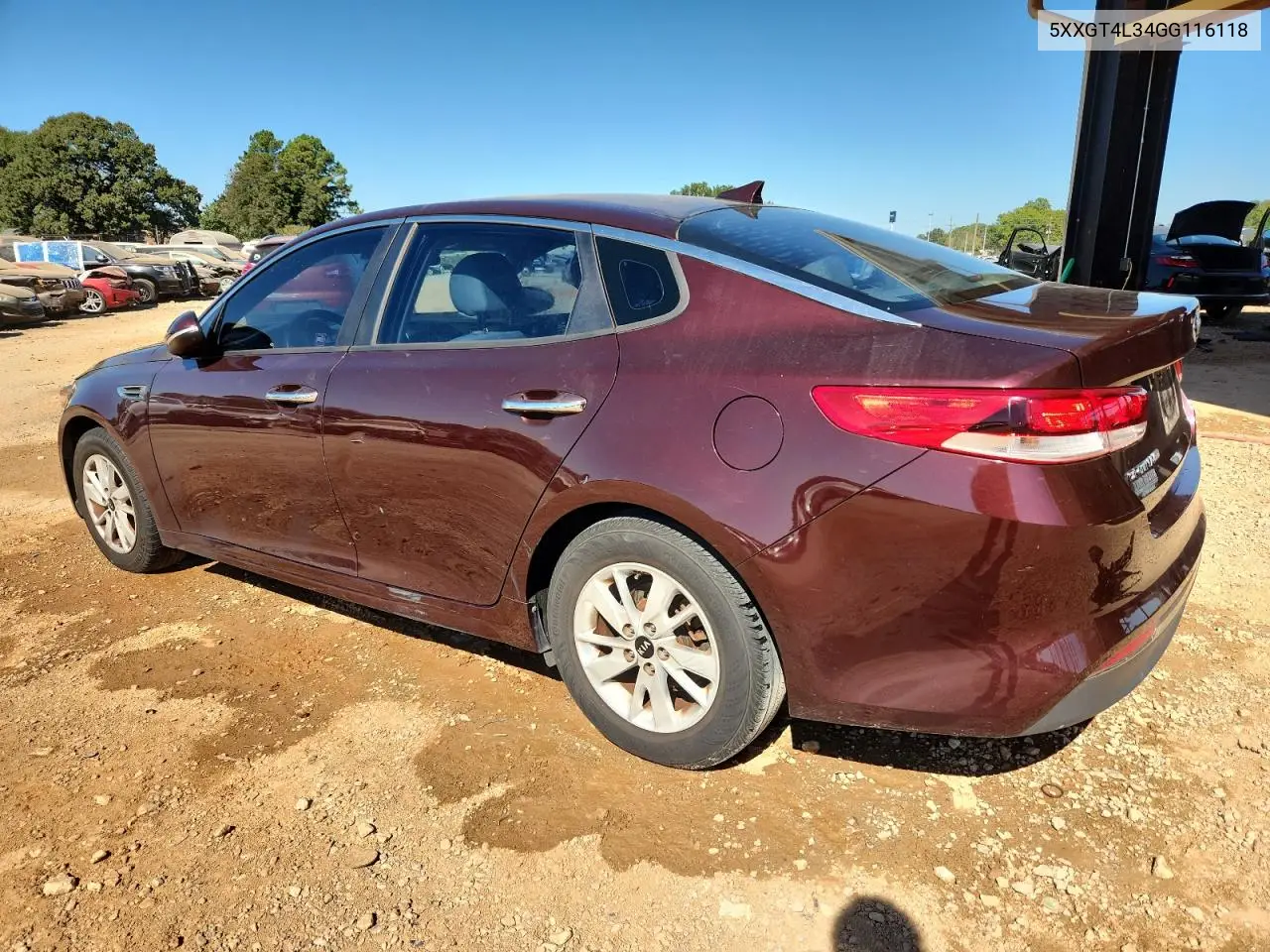 5XXGT4L34GG116118 2016 Kia Optima Lx
