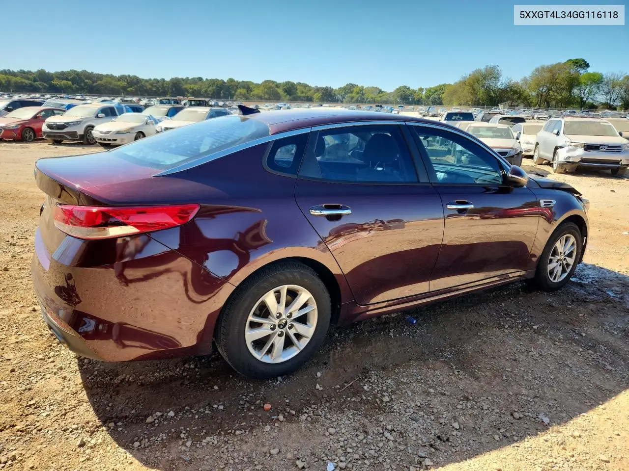 5XXGT4L34GG116118 2016 Kia Optima Lx