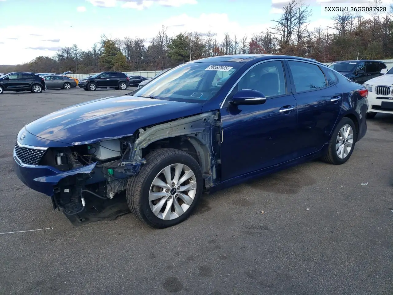 5XXGU4L36GG087928 2016 Kia Optima Ex
