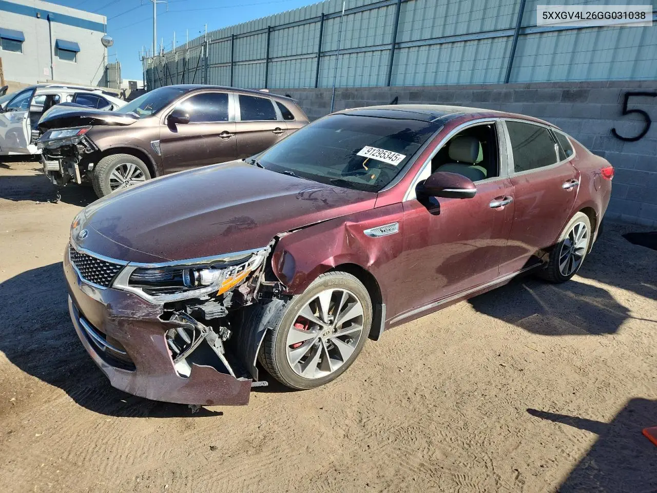 5XXGV4L26GG031038 2016 Kia Optima Sxl