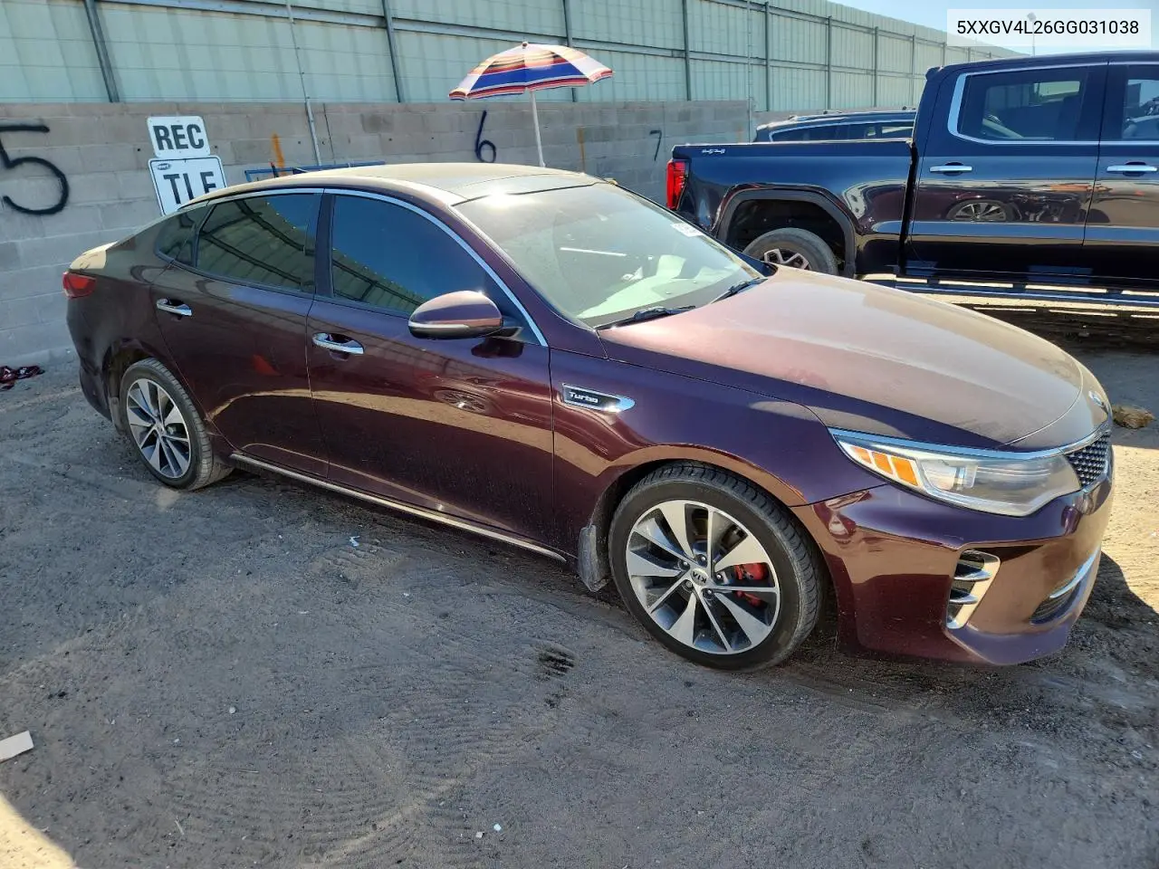 5XXGV4L26GG031038 2016 Kia Optima Sxl