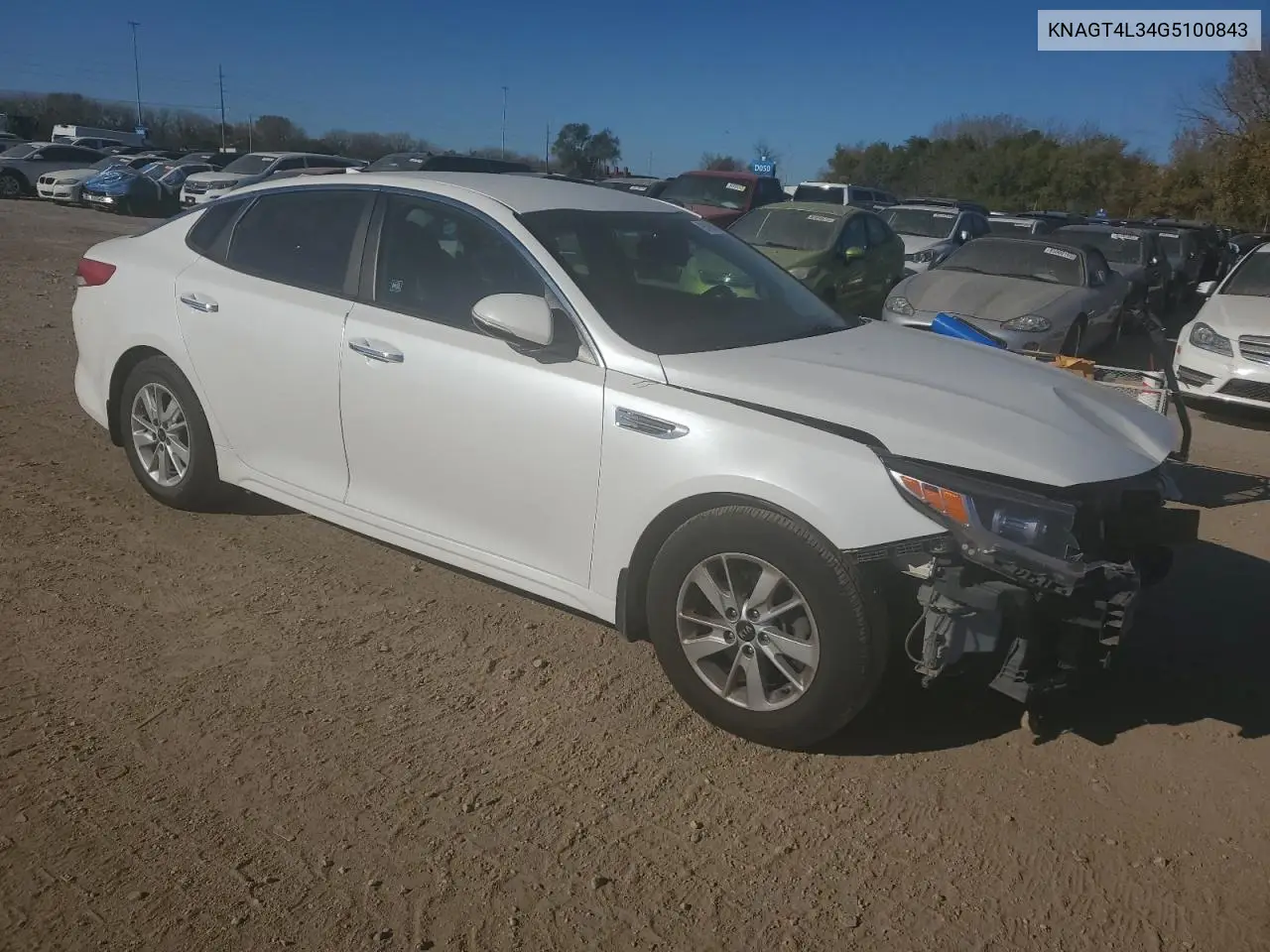 KNAGT4L34G5100843 2016 Kia Optima Lx