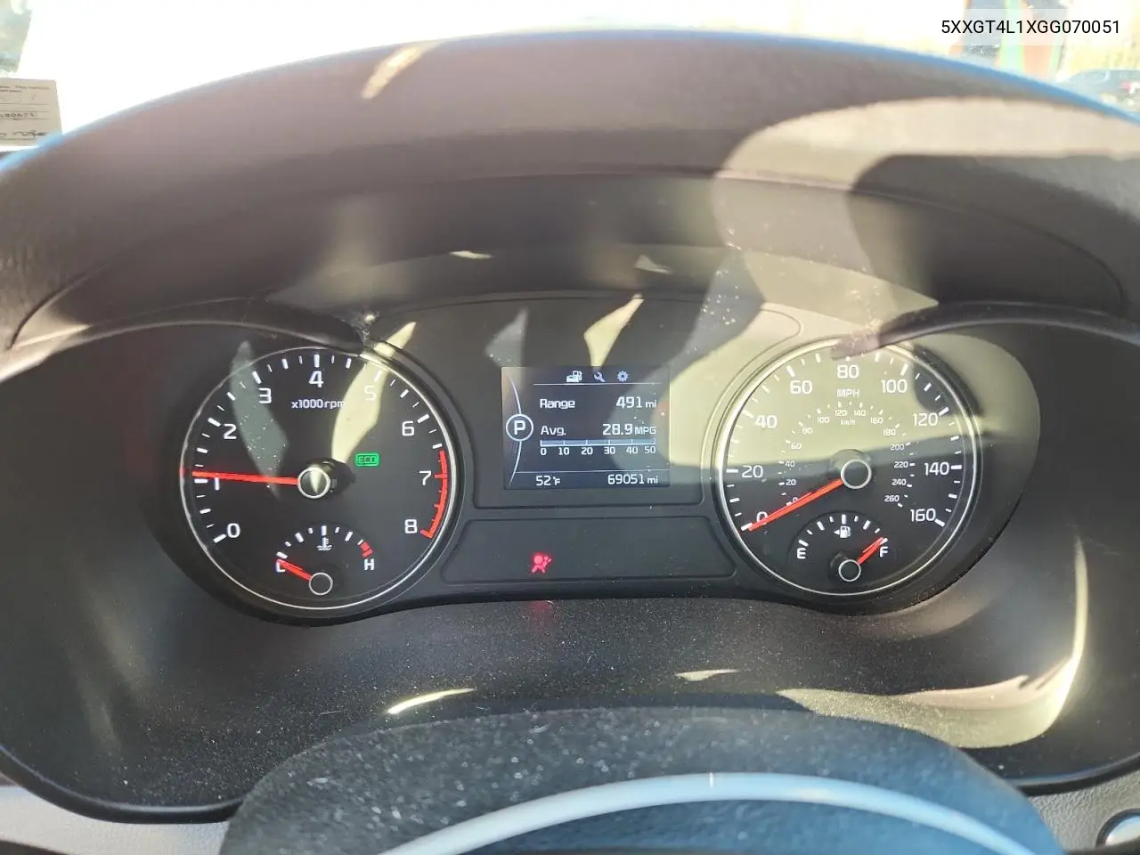 5XXGT4L1XGG070051 2016 Kia Optima Lx
