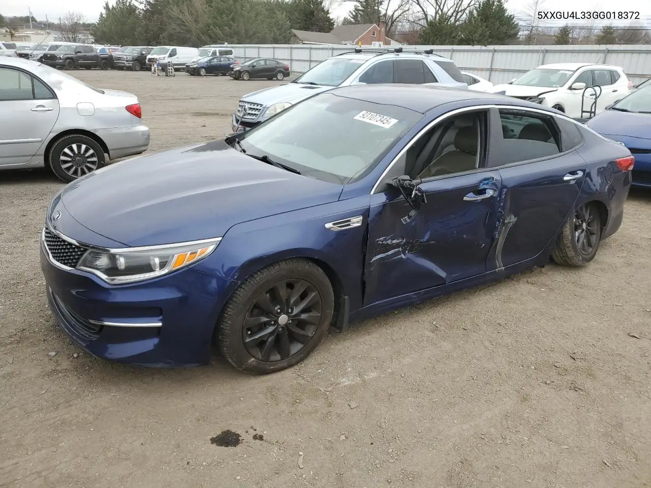 5XXGU4L33GG018372 2016 Kia Optima Ex