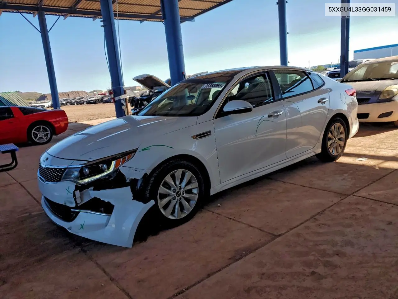 5XXGU4L33GG031459 2016 Kia Optima Ex