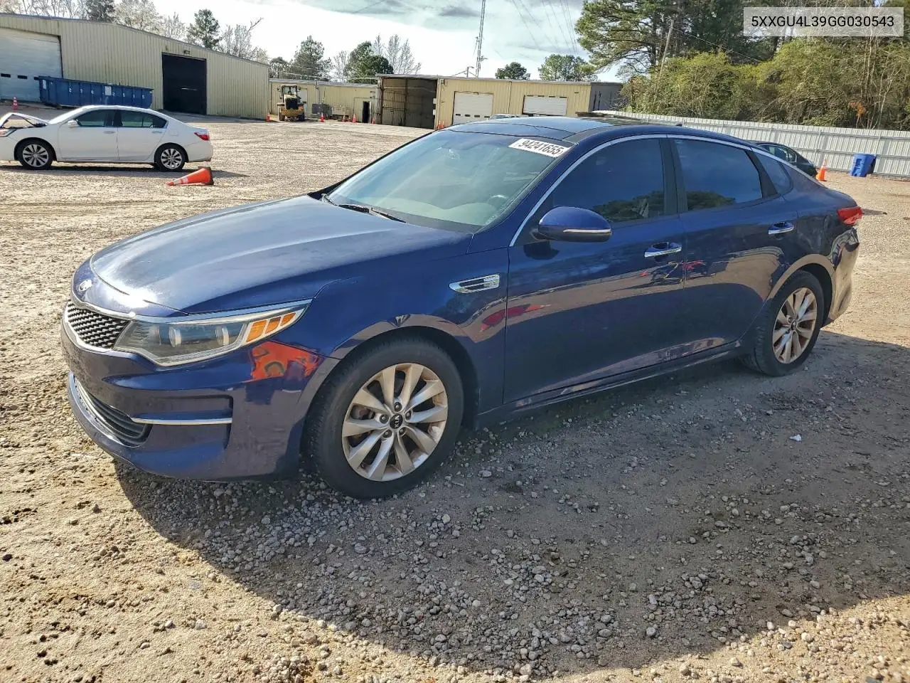 5XXGU4L39GG030543 2016 Kia Optima Ex