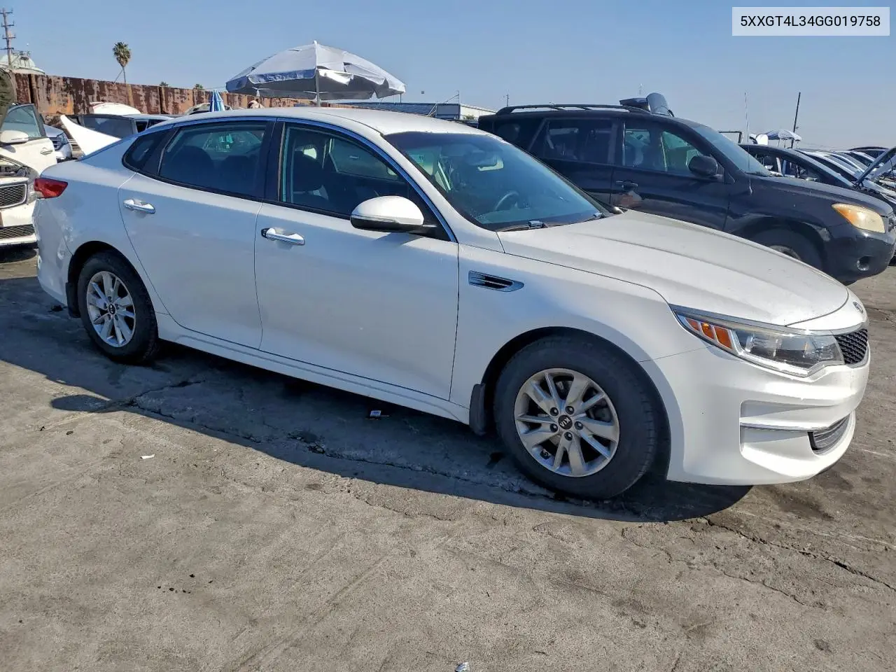 5XXGT4L34GG019758 2016 Kia Optima Lx