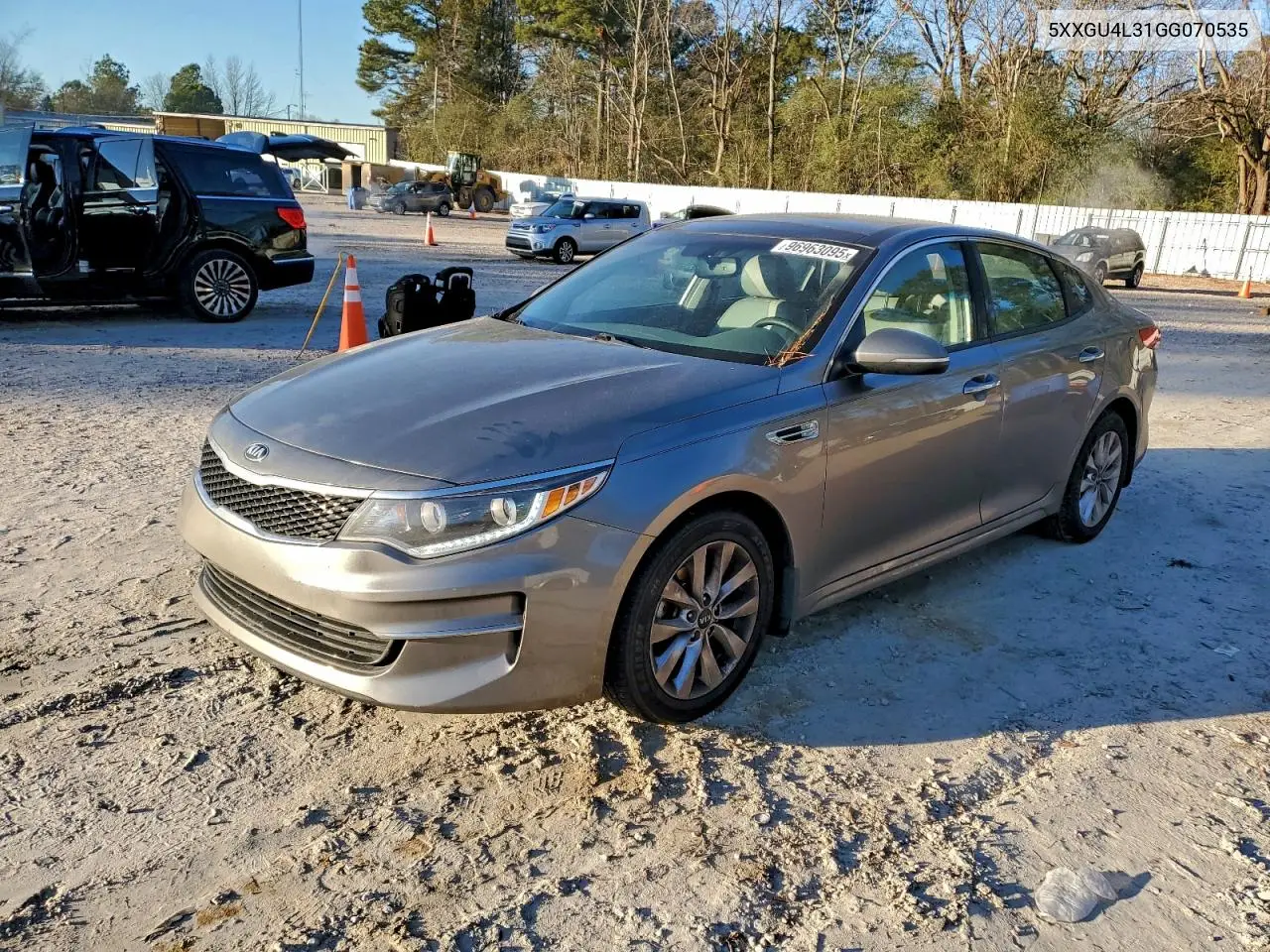 5XXGU4L31GG070535 2016 Kia Optima Ex