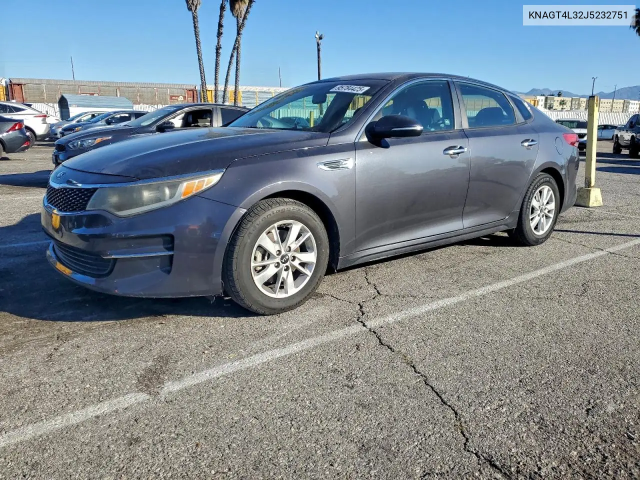 KNAGT4L32J5232751 2018 Kia Optima Lx