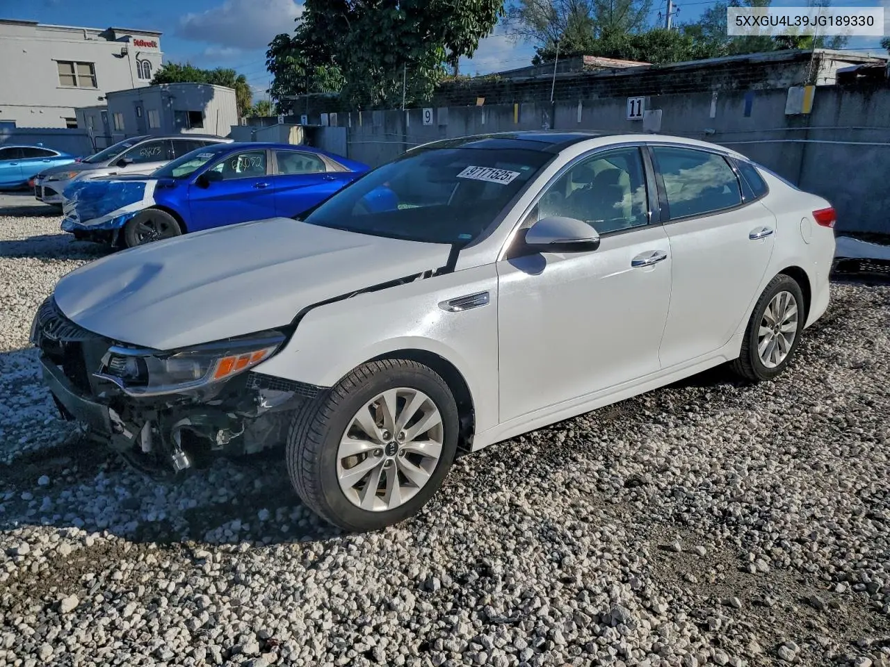 5XXGU4L39JG189330 2018 Kia Optima Ex