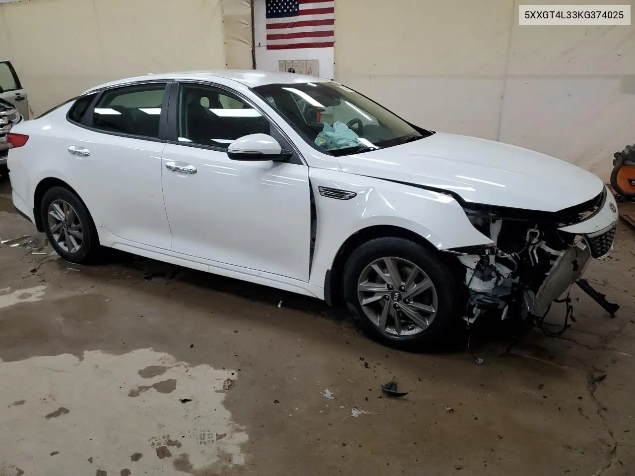 5XXGT4L33KG374025 2019 Kia Optima Lx