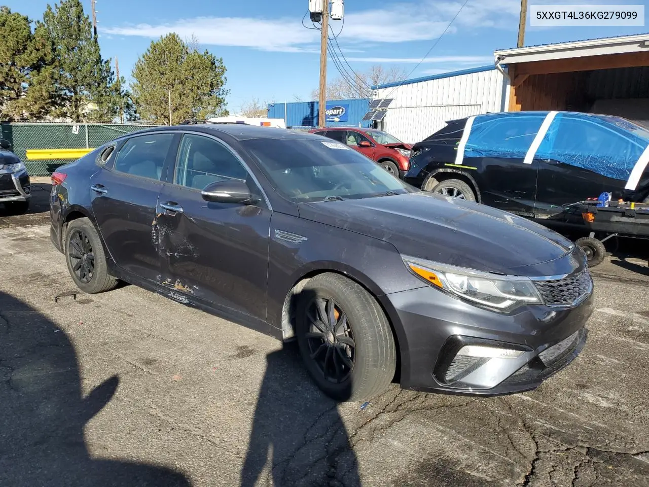 5XXGT4L36KG279099 2019 Kia Optima Lx