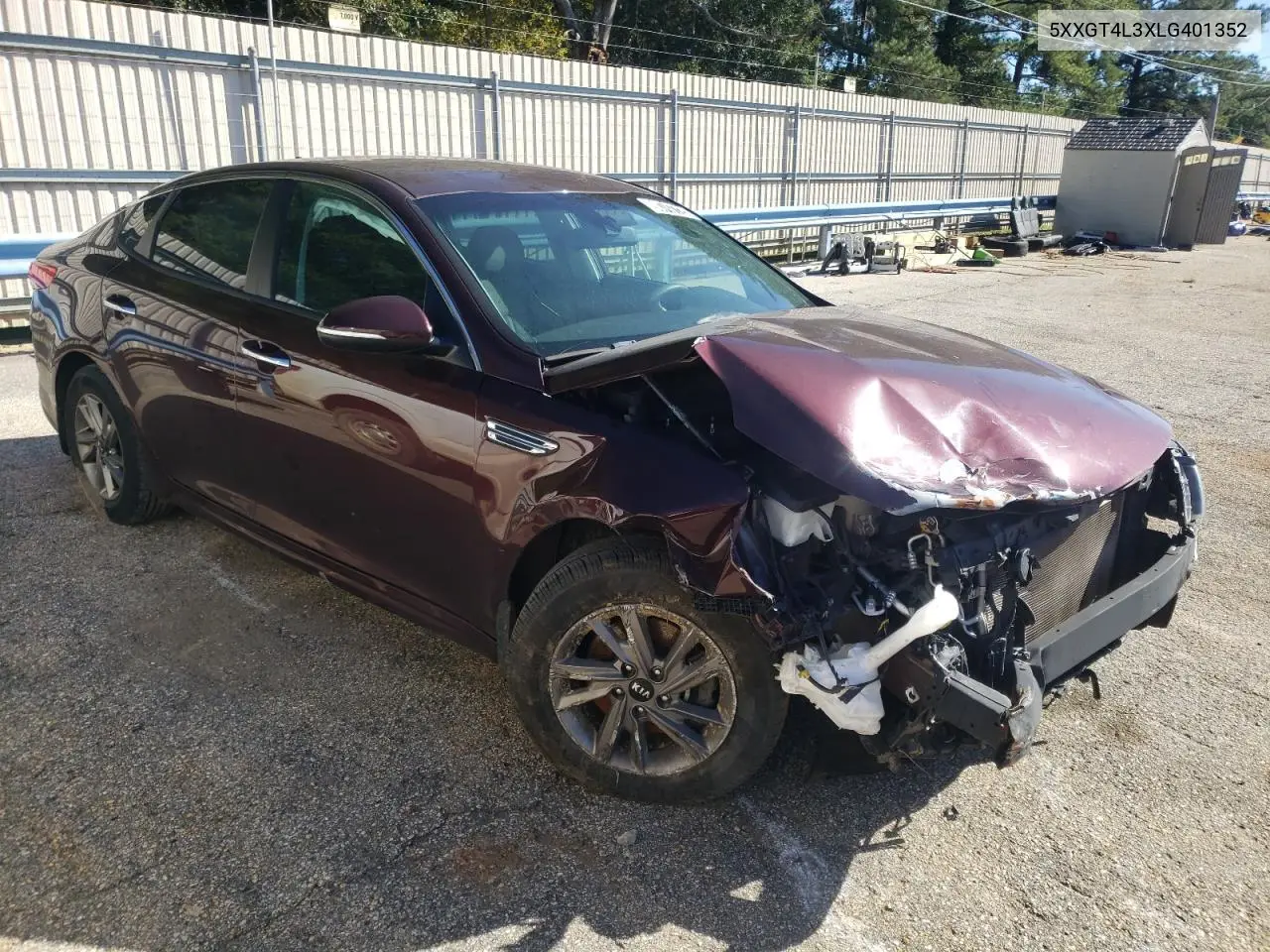 5XXGT4L3XLG401352 2020 Kia Optima Lx