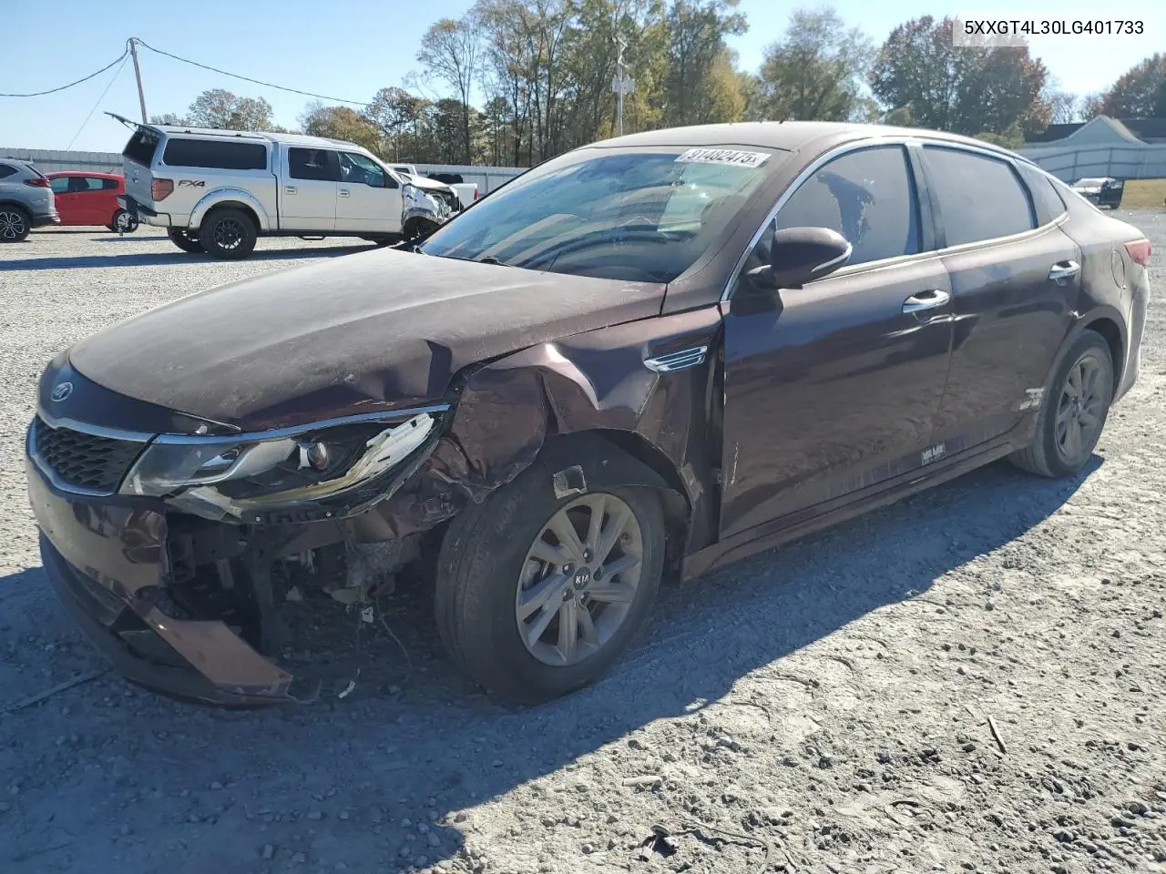 5XXGT4L30LG401733 2020 Kia Optima Lx