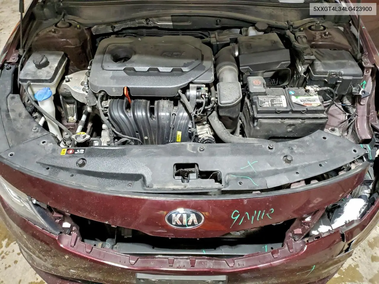 5XXGT4L34LG423900 2020 Kia Optima Lx