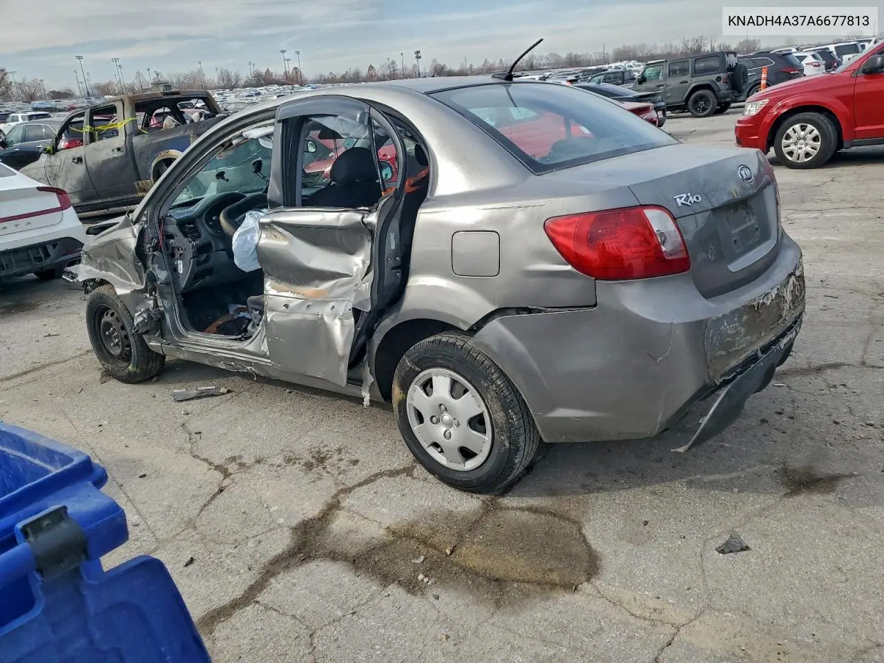 KNADH4A37A6677813 2010 Kia Rio Lx
