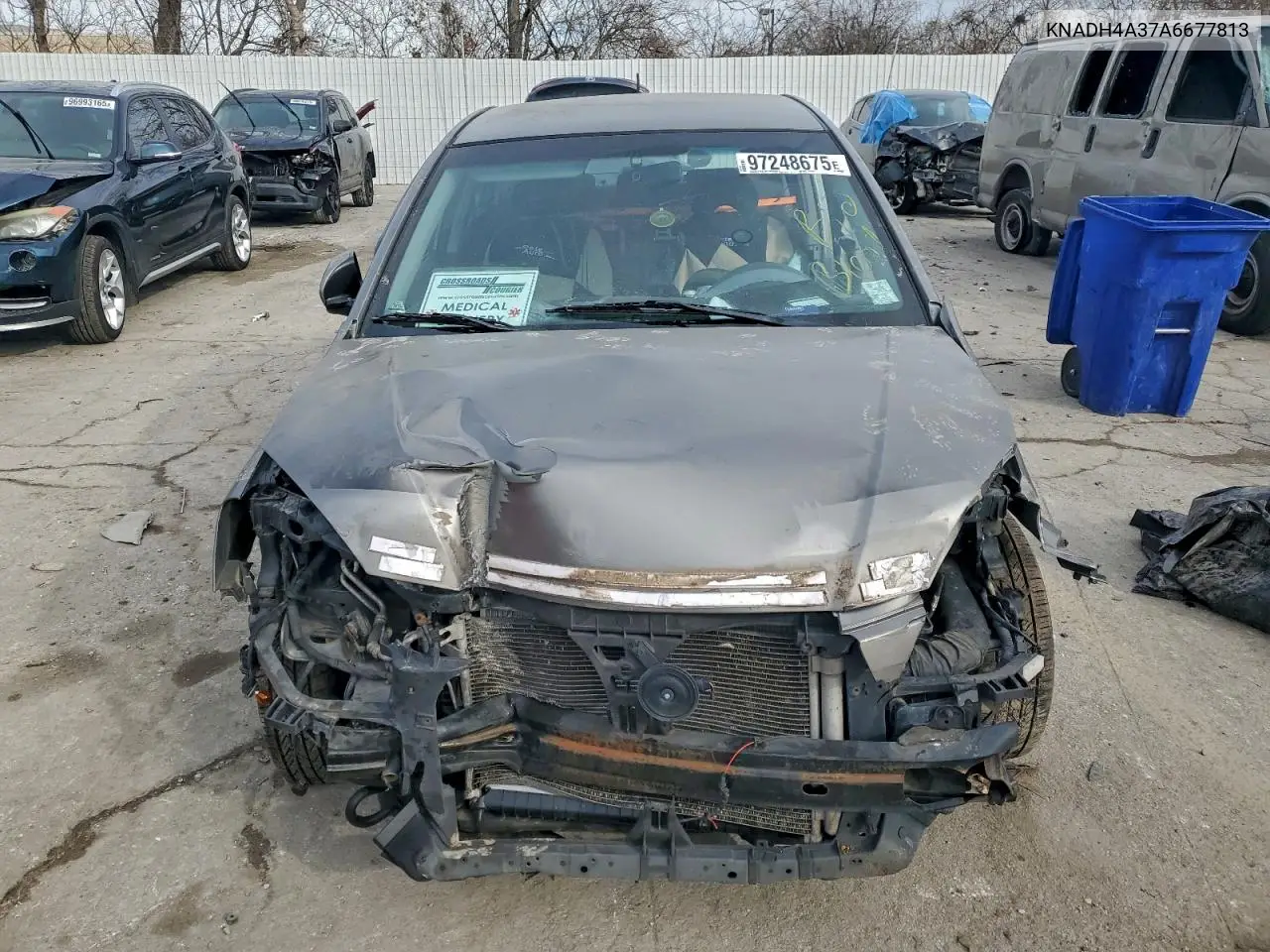 KNADH4A37A6677813 2010 Kia Rio Lx