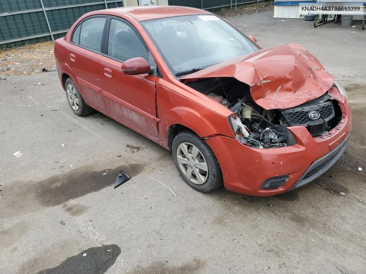 KNADH4A37A6665399 2010 Kia Rio Lx