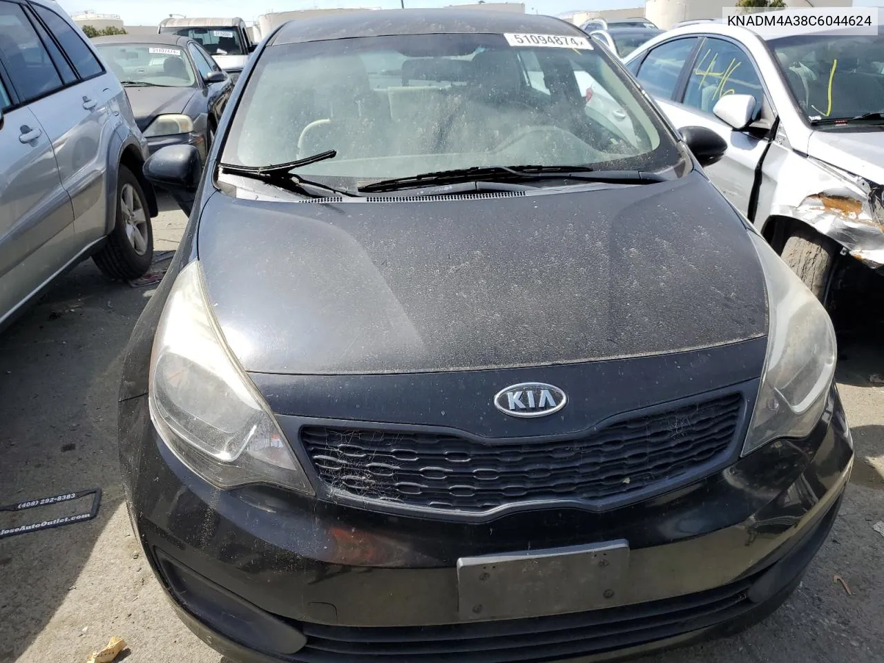 KNADM4A38C6044624 2012 Kia Rio Lx