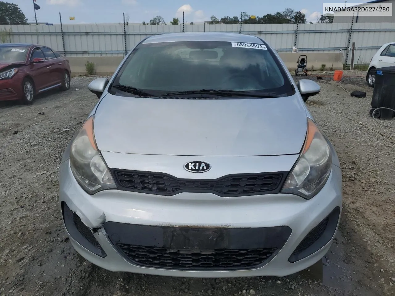 KNADM5A32D6274280 2013 Kia Rio Lx