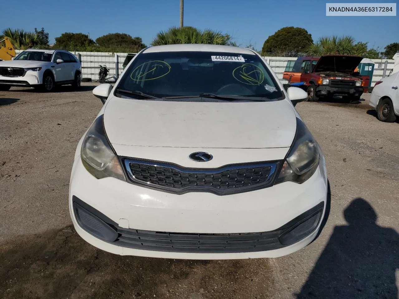 KNADN4A36E6317284 2014 Kia Rio Ex