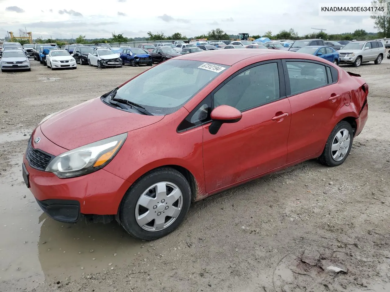 KNADM4A30E6341745 2014 Kia Rio Lx