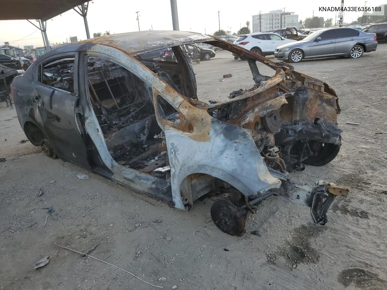 KNADM4A33E6356188 2014 Kia Rio Lx