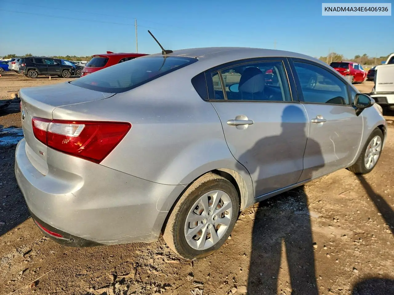KNADM4A34E6406936 2014 Kia Rio Lx