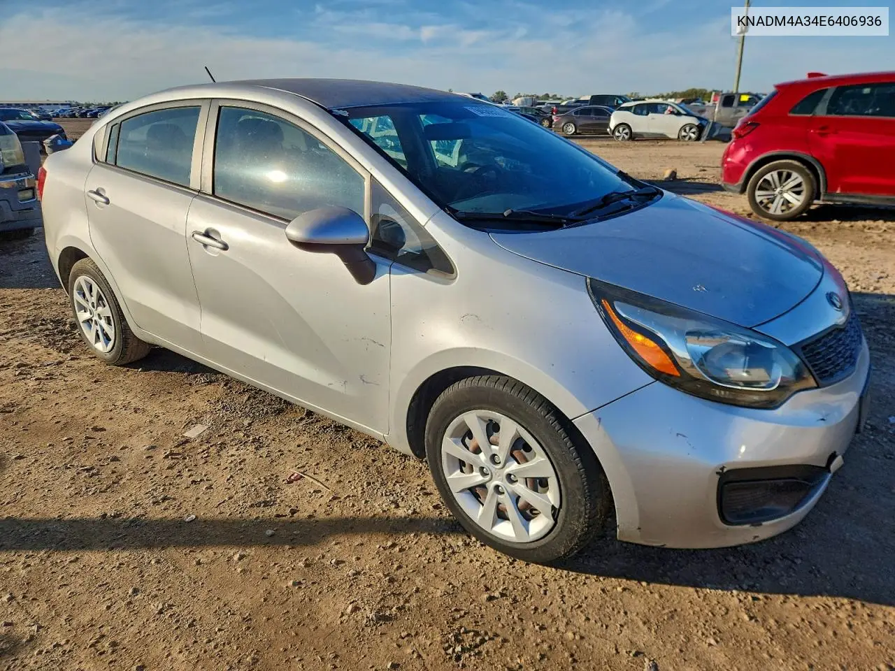 KNADM4A34E6406936 2014 Kia Rio Lx