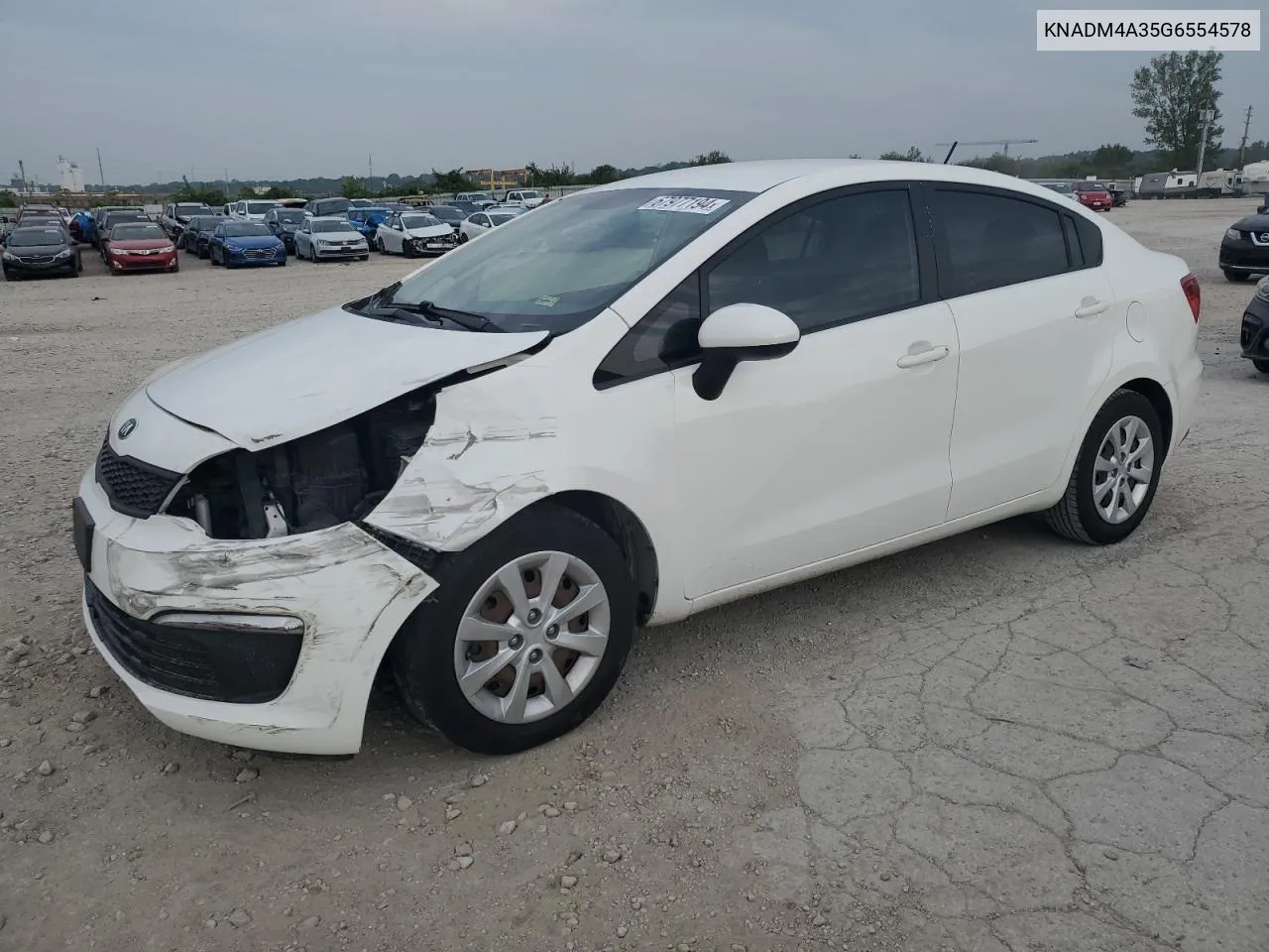 KNADM4A35G6554578 2016 Kia Rio Lx