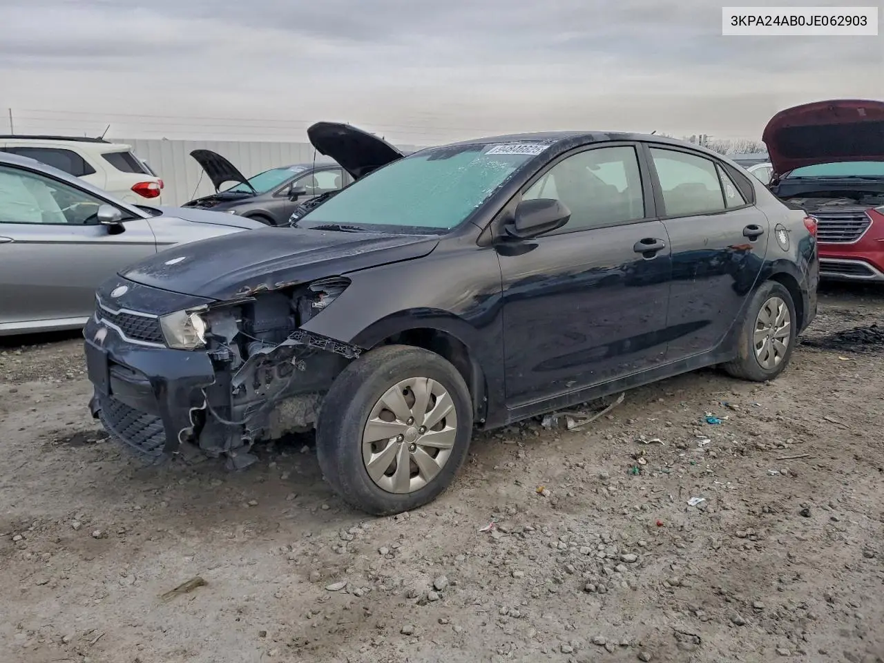 3KPA24AB0JE062903 2018 Kia Rio Lx