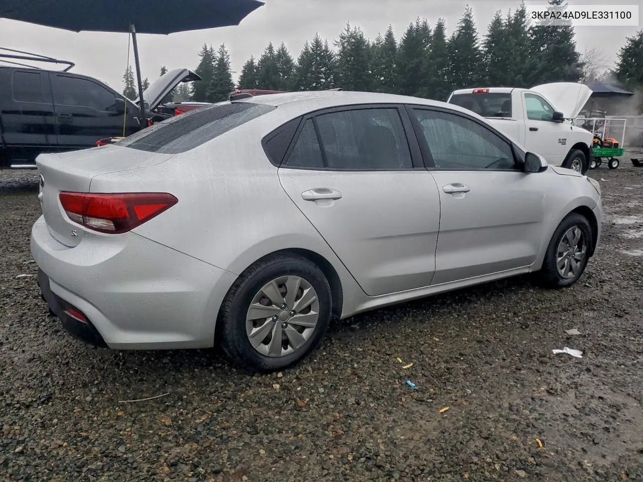 3KPA24AD9LE331100 2020 Kia Rio Lx