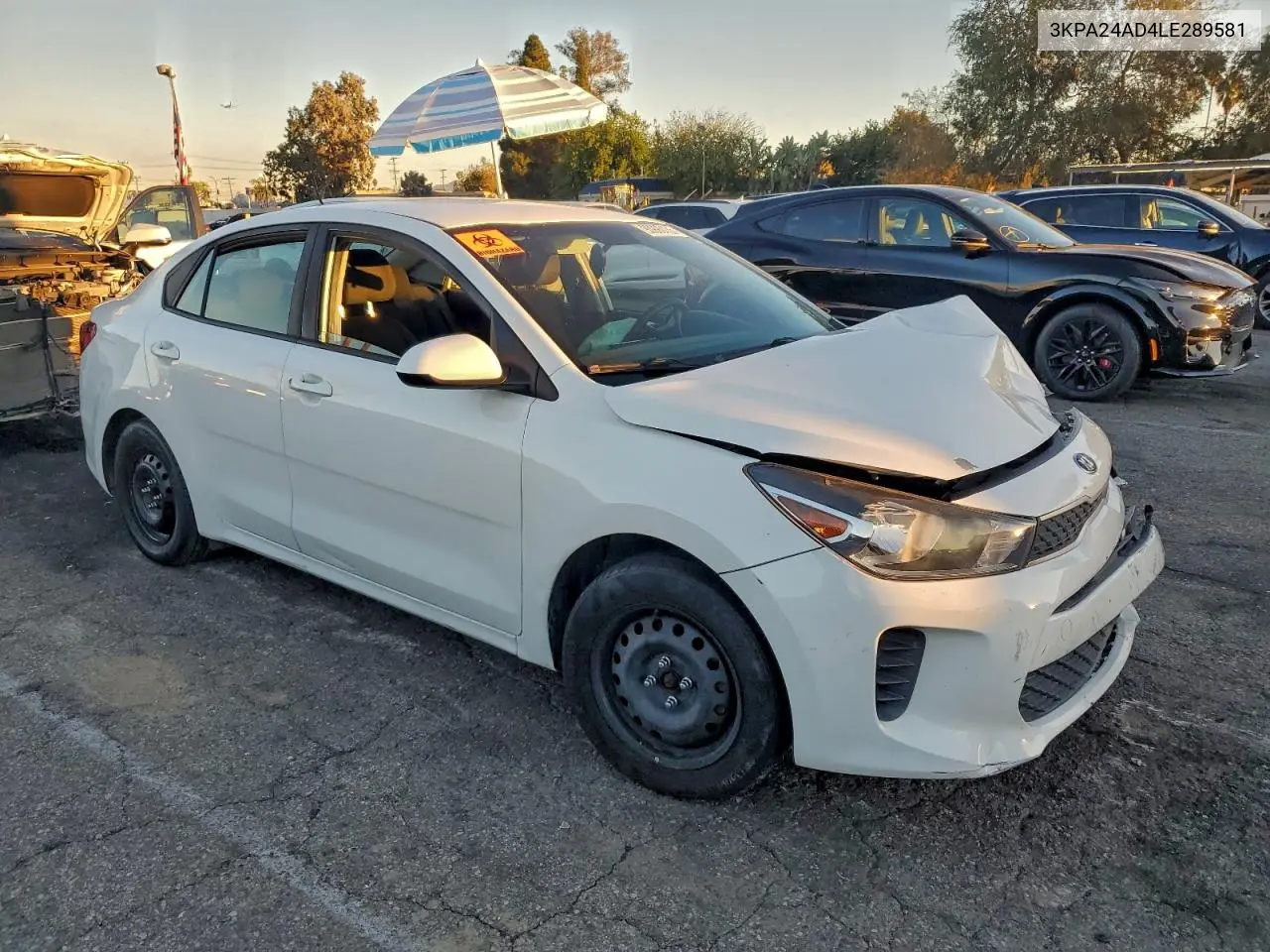 3KPA24AD4LE289581 2020 Kia Rio Lx